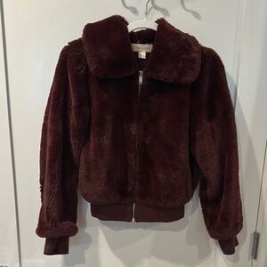 Plush Maroon Jacket